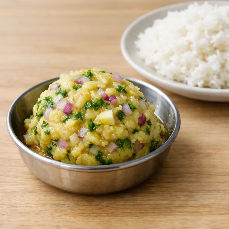 Aloo Pitika (Assamese Mashed Potato) — 1 small bowl