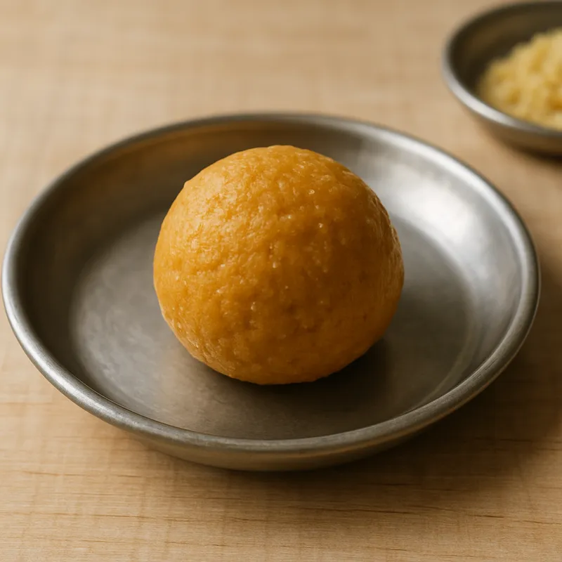Laddu (Besan) — 1 medium laddu