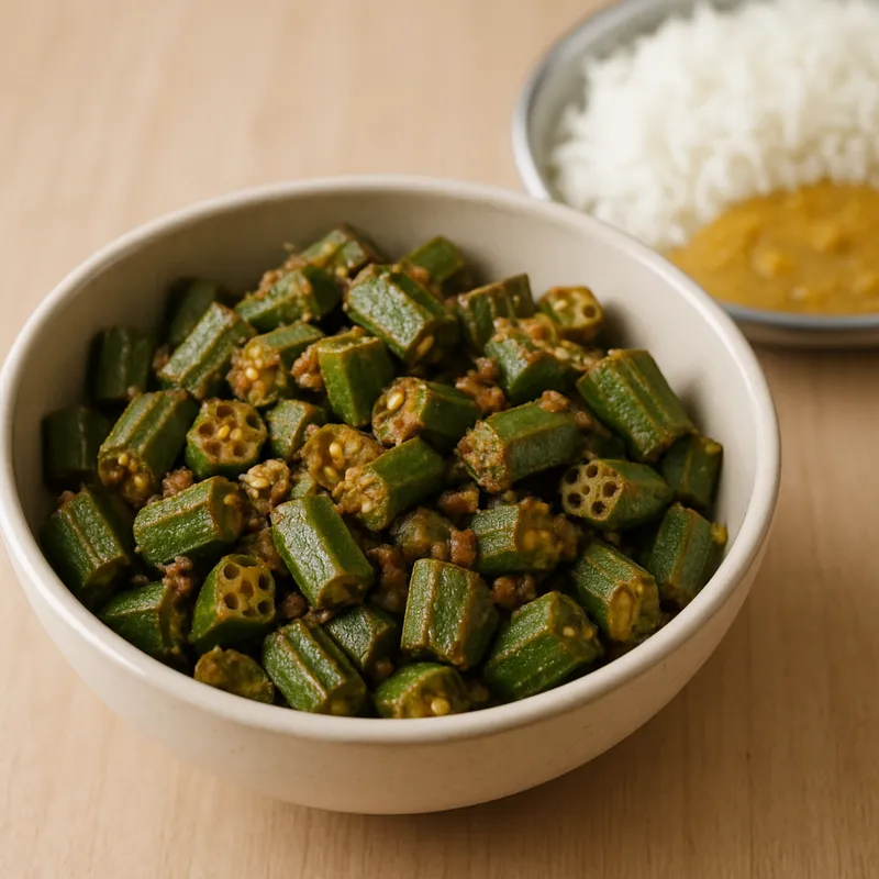 Okra (Bhindi) — 1 medium bowl (cooked)