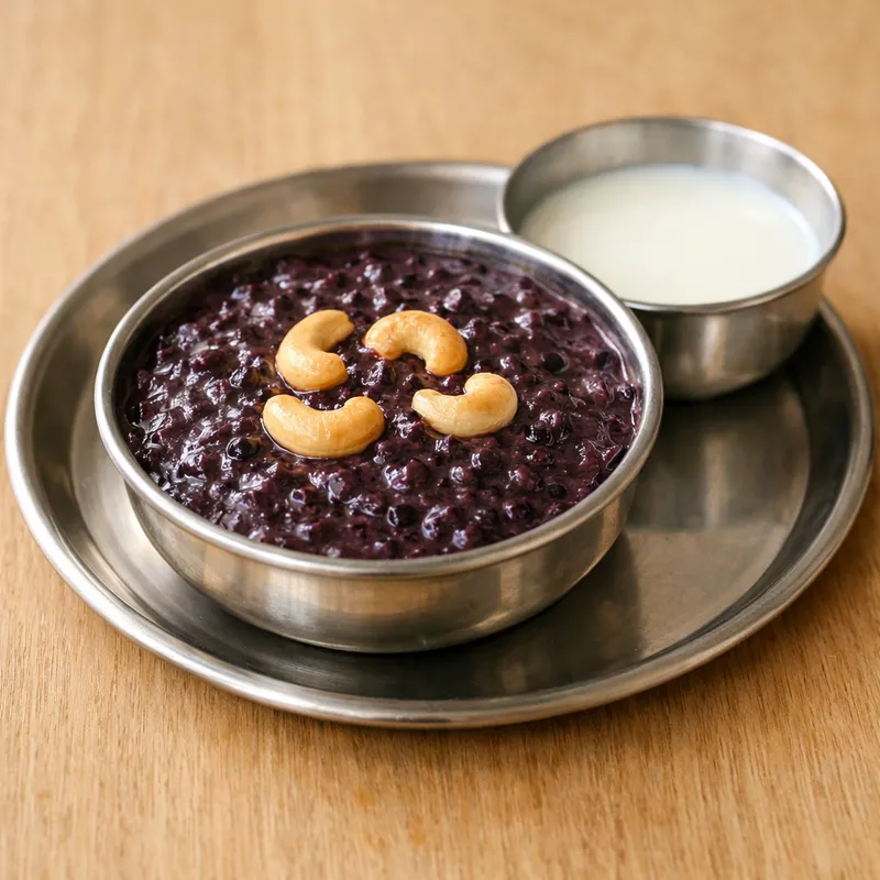 Chak-Hao Kheer (Black Rice Kheer) — 1 small bowl