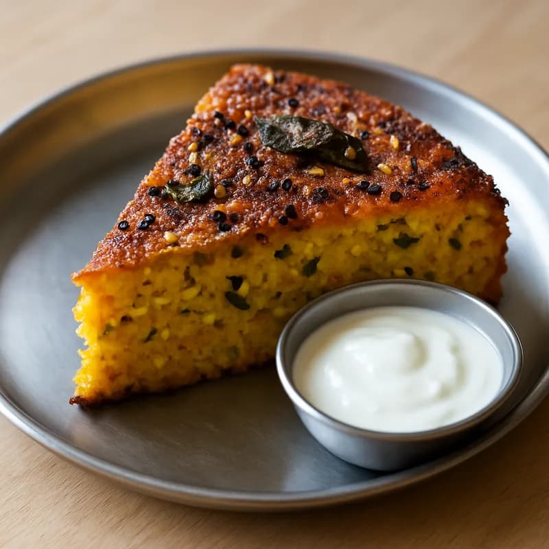 Handvo — 1 thick slice
