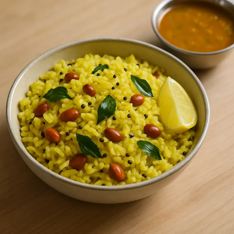 Lemon Rice (Chitranna) — 1 medium bowl