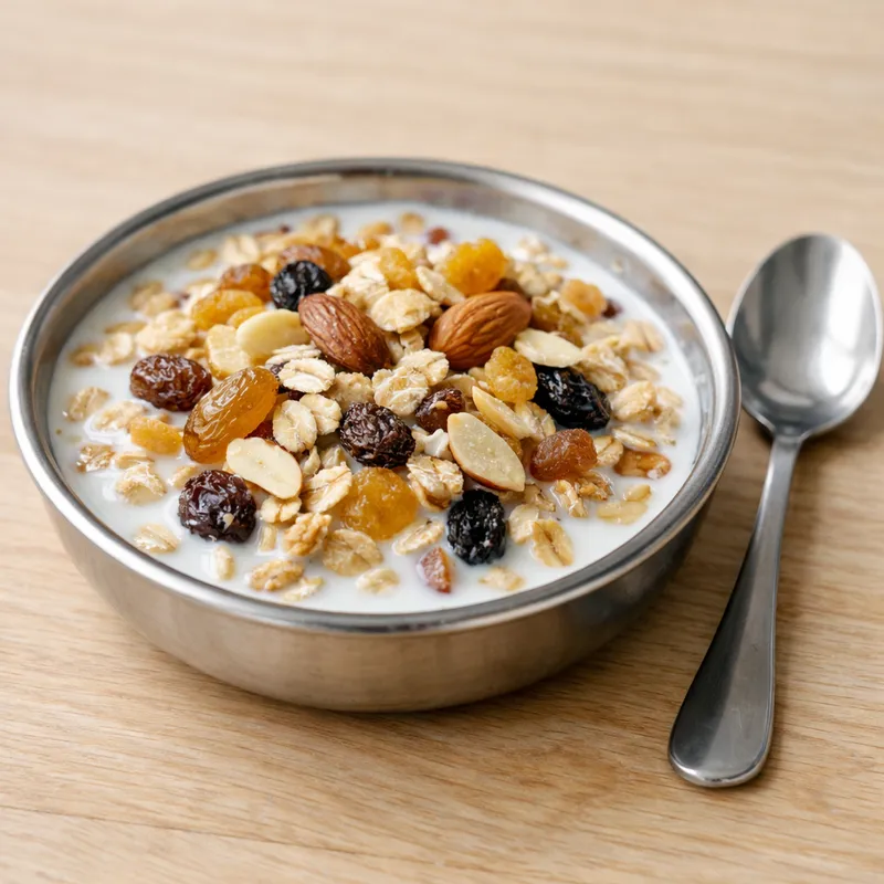 Muesli (Fruit & Nut) — 1 bowl (50 g with milk)