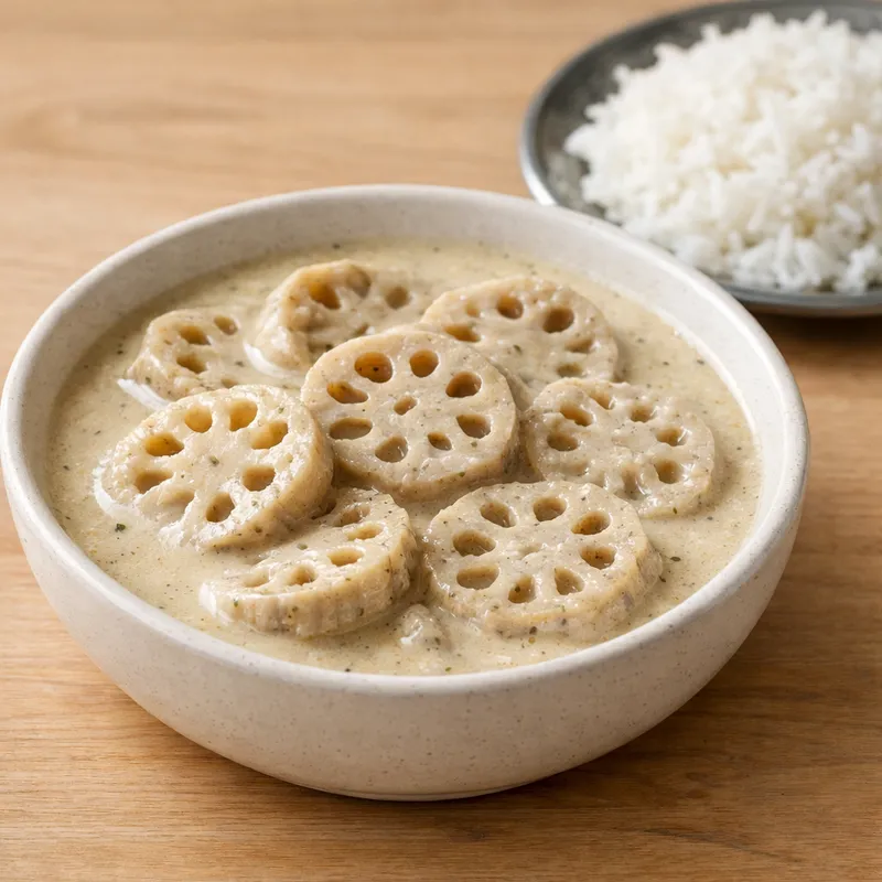 Nadru Yakhni (Lotus Stem in Curd) — 1 bowl