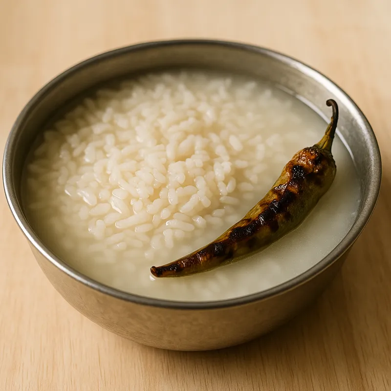 Pakhala Bhata (Fermented Rice) — 1 bowl with water