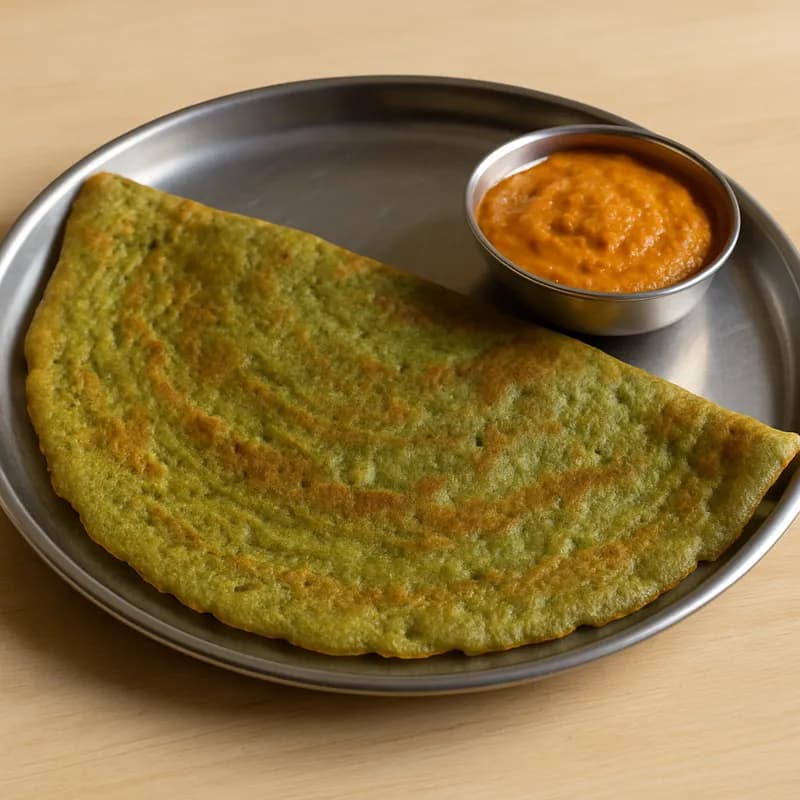 Pesarattu (Green Gram Dosa) — 1 large pesarattu