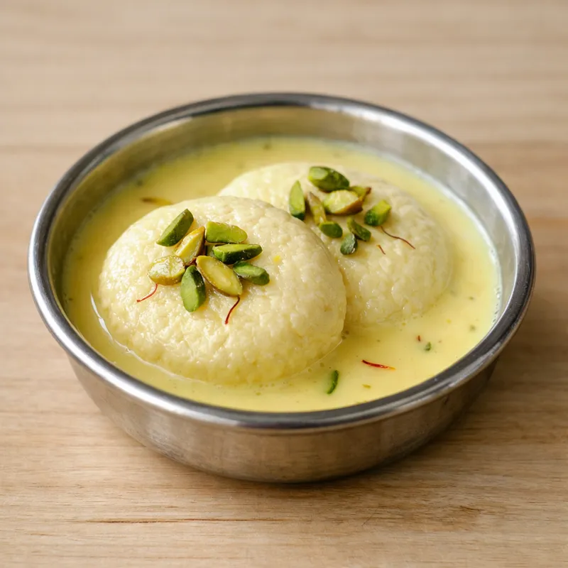 Rasmalai — 1 piece with milk