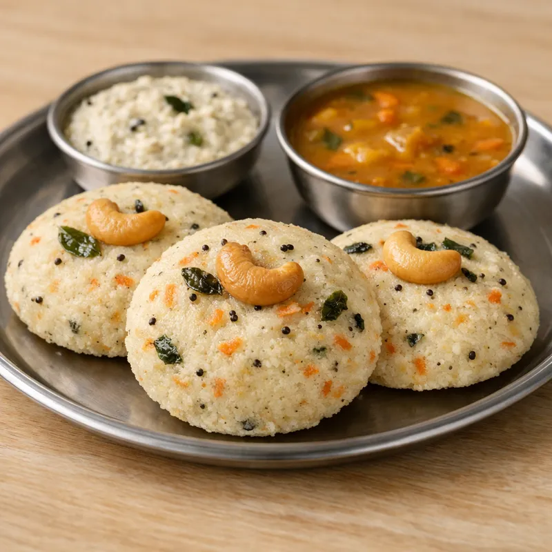 Rava Idli — 3 idlis
