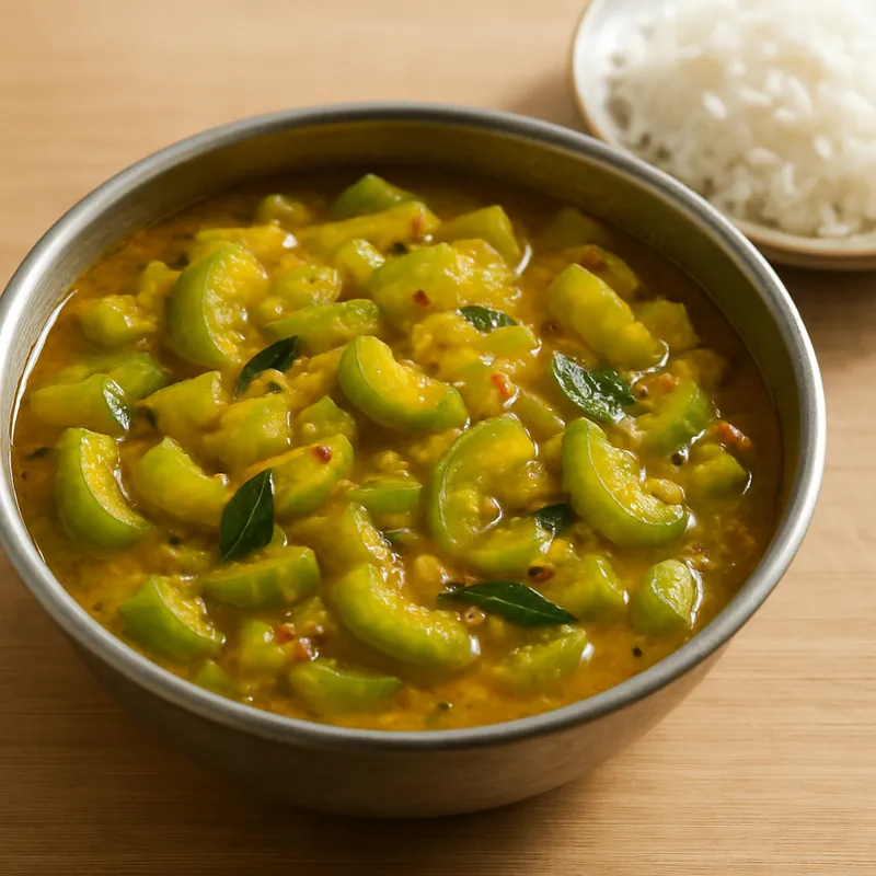 Ridge Gourd (Turai) — 1 medium bowl (cooked)